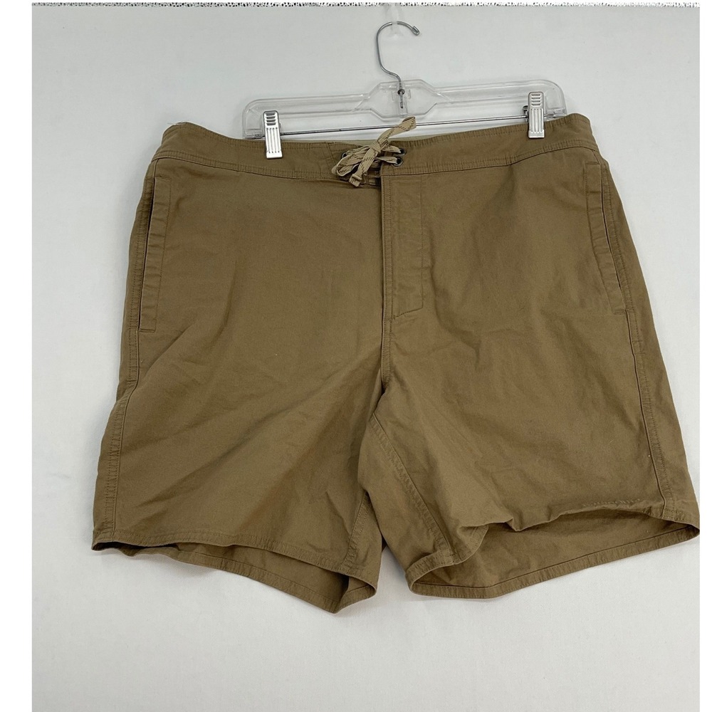 Patagonia‎ Worn Wear Mens 38 Khaki Tan Organic Cotton Stretch Board Shorts 86611